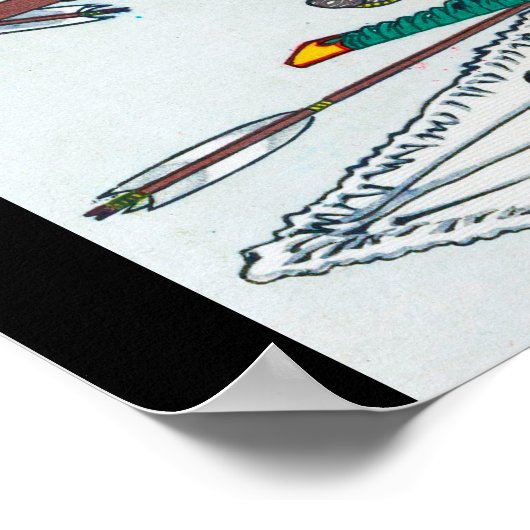 Poster Samurai combat en armure, Tsukioka Yoshitoshi (Coin)