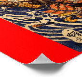 Poster Samurai combattant de gros reptiles, vers les anné (Coin)