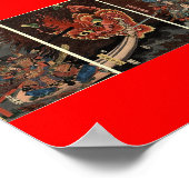 Poster Samurai combattant l'esprit du mal vers 1860 (Coin)