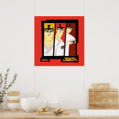 Poster Samurai Jack Caractère Tri-Panel Futuristic Frame (Cuisine)