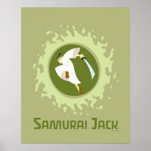 Poster Samurai Jack Leaping Graphic
