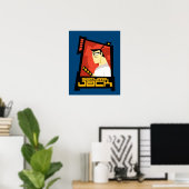 Poster Samurai Jack Souriant Futuristic Frame Graphic (Bureau à domicile)