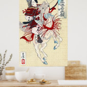 Poster Samurai Lady Hangaku 1885 (Cuisine)