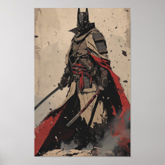 Poster Samurai Ninja Dark Knight - Poster d'épée