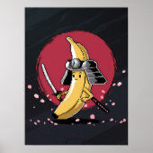 Poster Samurai Pixel et Banana Artwork (Devant)