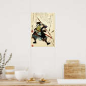 Poster Samurai Ronin par Tsukioka Yoshitoshi (1869) (Cuisine)