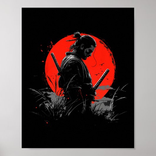 Poster Samurai Spirit Graphic Modern Warrior's (Devant)