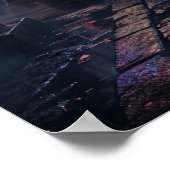 Poster Samurai Tiger Neon Temple (Coin)