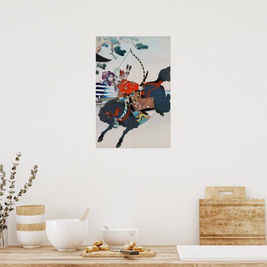 Poster Samurai tirant sur un Bow, Ukiyo-e (Cuisine)