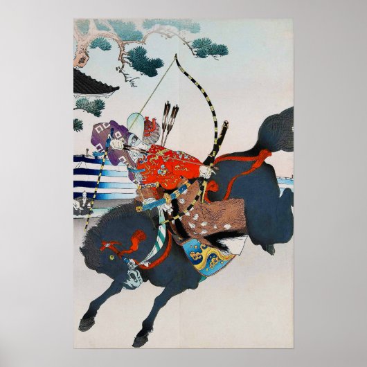 Poster Samurai tirant sur un Bow, Ukiyo-e (Devant)