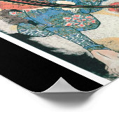 Poster Samurai tuant un démon, peinture japonaise ancienn (Coin)