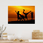 Poster S'Amuser Au Coucher Du Soleil (Cuisine)