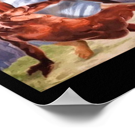 Poster S'amuser pas aujourd'hui Satan Jesus Crossover Bas (Coin)