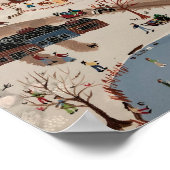 Poster S'amuser pendant une journée d'hiver froide (Coin)