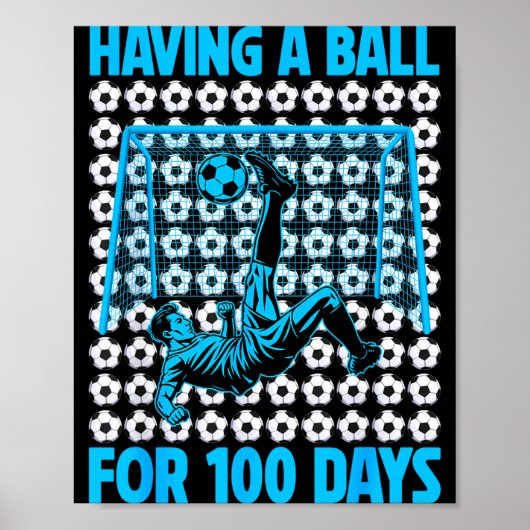 Poster S'amuser pour les 100 jours d'école Amoureux de fo (Devant)