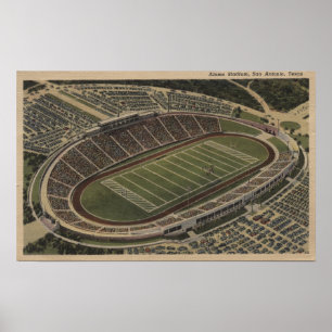 Poster San Antonio, Texas - Alamo Stadium View