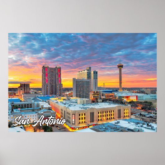 Poster San Antonio, Texas, États-Unis (Devant)
