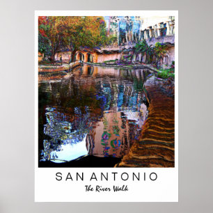 Poster San Antonio, Texas : River Walk Art Imprimer
