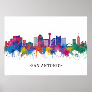 Poster San Antonio Texas Skyline