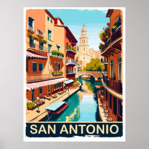 Poster San Antonio, Ville, Voyage