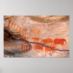 Poster San, Art rupestre Bushman, Cederberg Wilderness