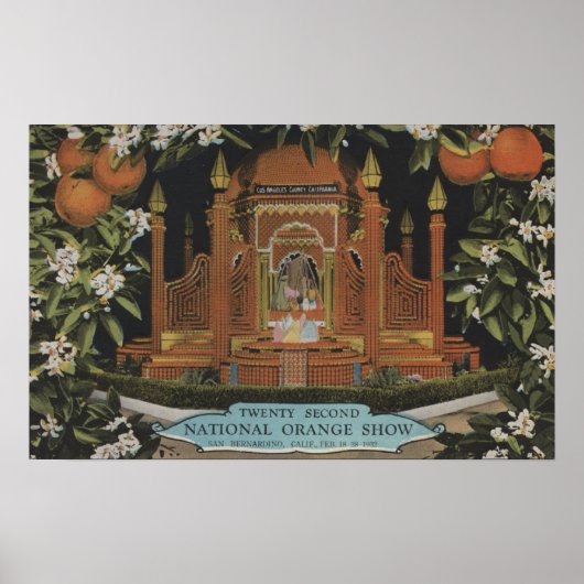 Poster San Bernardino, CA - 22e Salon National Orange (Devant)