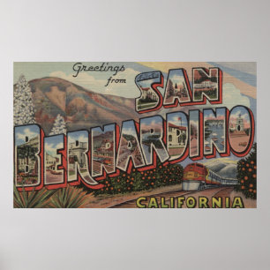 Poster San Bernardino, Californie - Scènes de grandes let