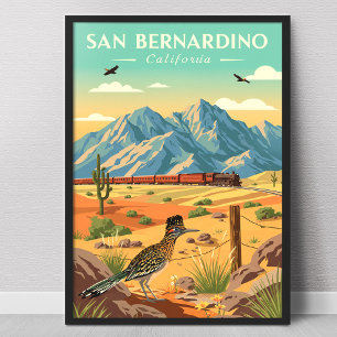 Poster San Bernardino Californie vintage