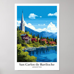 Poster San Carlos de Bariloche Argentine Art Travel
