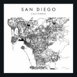 Poster San Diego California Minimal Modern Street Map<br><div class="desc">San Diego California Minimal Modern Street Map</div>