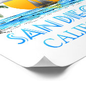 Poster San Diego Californie Voile (Coin)