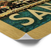 Poster San Diego Skyline California Vintage voyage (Coin)