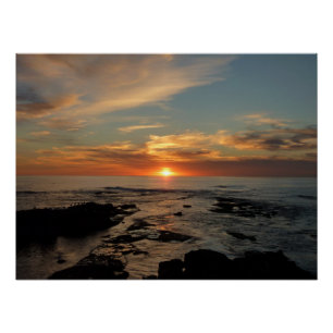 Poster San Diego Sunset II California Seascape