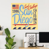 Poster San Diego Surf Challenge 1986 (Bureau à domicile)