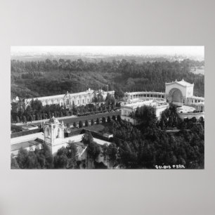 Poster San Diego, vue de CA de photographie de parc de