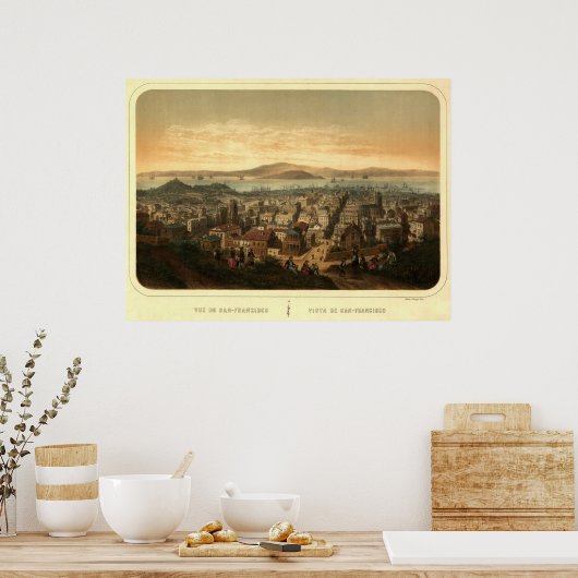 Poster San Francisco, 1860 (Cuisine)