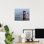 Poster San Francisco a vu par Golden Gate Bridge. (Bureau à domicile)