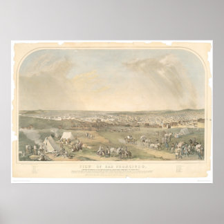 Poster San Francisco, CA. Carte panoramique (1551A)