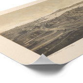 Poster San Francisco, CA Carte panoramique - 1862 (Coin)