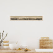 Poster San Francisco, CA Carte panoramique - 1862 (Cuisine)