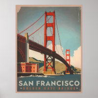 San Francisco, CA - Golden Gate Bridge vintage