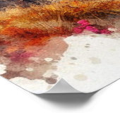 Poster San Francisco CA Victorian Homes à l'automne (Coin)