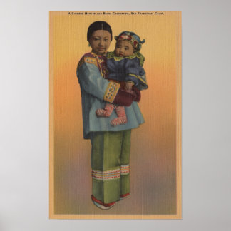 Poster San Francisco, CAChinese Femme & Baby