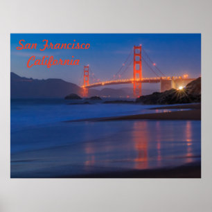 Poster San Francisco California Golden Gate Bridge