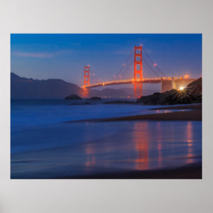Poster San Francisco California Golden Gate Bridge