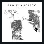 Poster San Francisco California Minimal Modern Street Map<br><div class="desc">San Francisco California Minimal Modern Street Map</div>