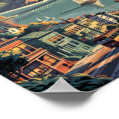Poster San Francisco California Skyline Travel Art Retro (Coin)