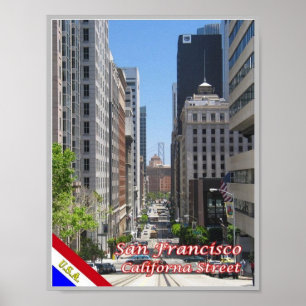 Poster San Francisco - California Street - USA -
