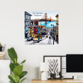 Poster San Francisco, Californie (Bureau à domicile)