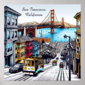 Poster San Francisco, Californie (Devant)